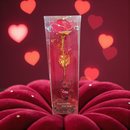 Valentine Day Gift Rose Bouquet with bear
