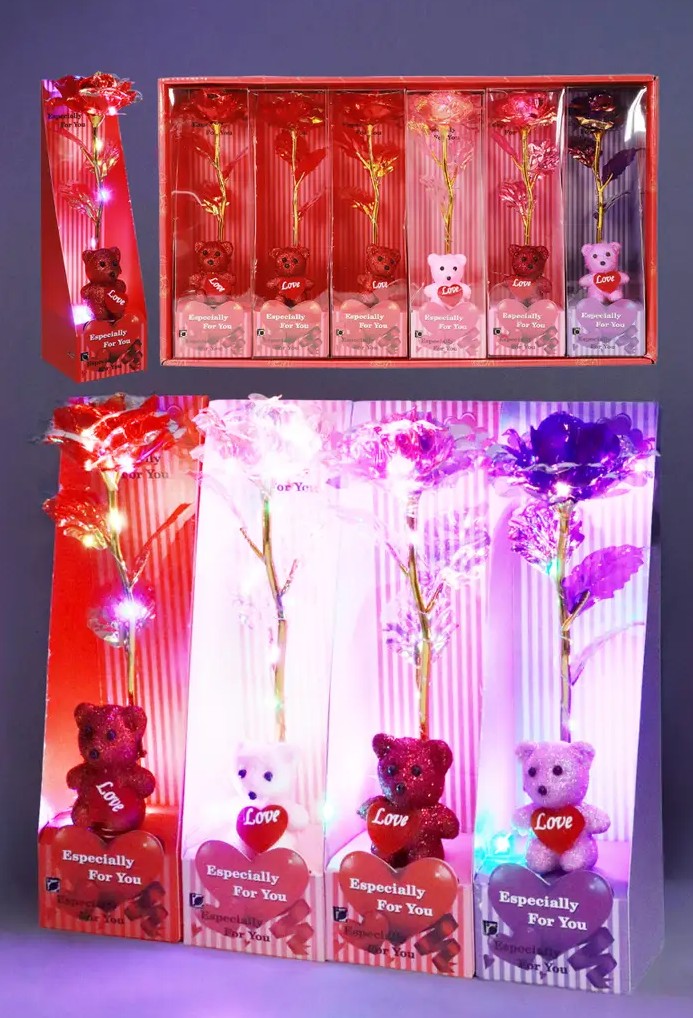 Valentine Day Gift Rose Bouquet with bear