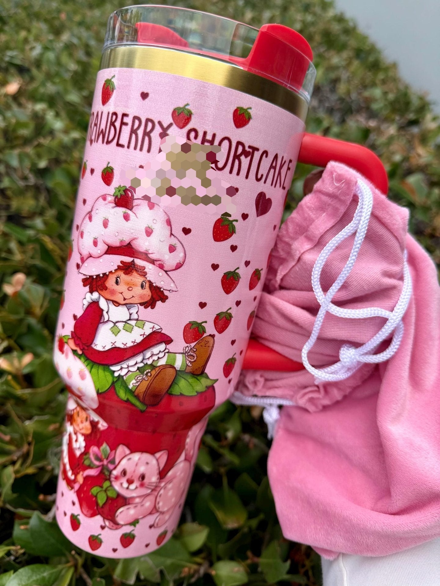 Strawberry shortcake cup customize tumbler 40oz collectible box and accesories