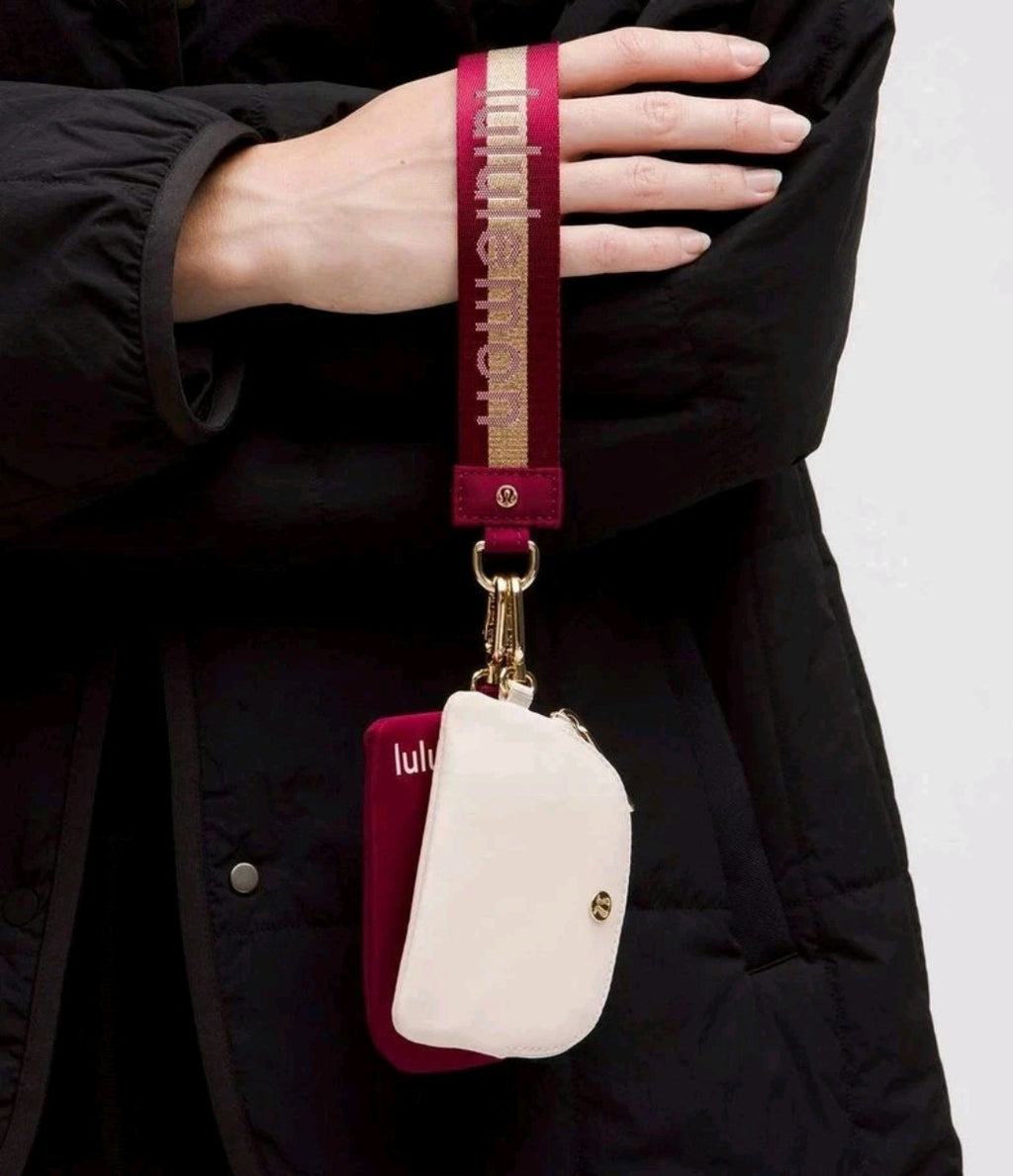 Dual pouch wordmark wrislet  Wallet Keychain