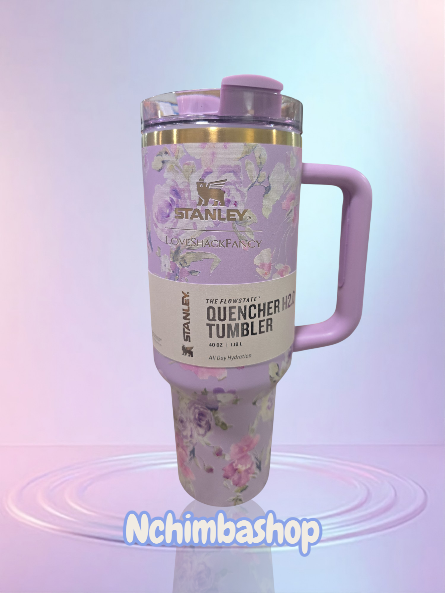 The X LoveShackFancy style  Holiday Quencher | 40 OZ new in box tumbler bottle water vacuum cup stainless steel christmas gift for her