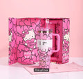Hello kitty custom tumbler hearts edition cup 40oz quencher with decals decoration with straw, straw topper, elegant box and bag