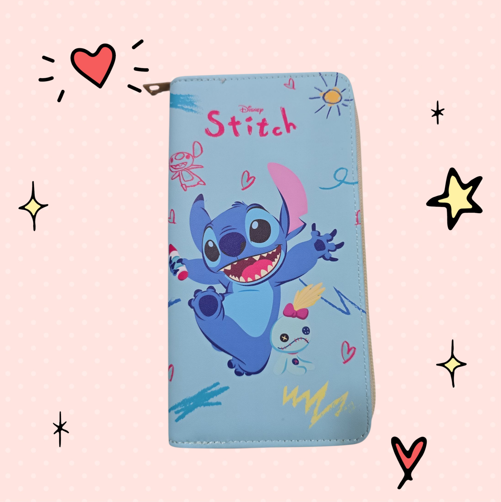 Stitch zipper wallet