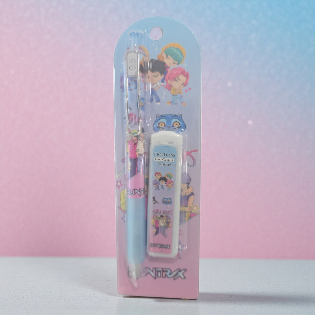 KPOP Demon Hunters Style Mechanical Pencil 4037 Set Cute Anime Stationery Smooth Writing Pen Gift Back to School Must-Have