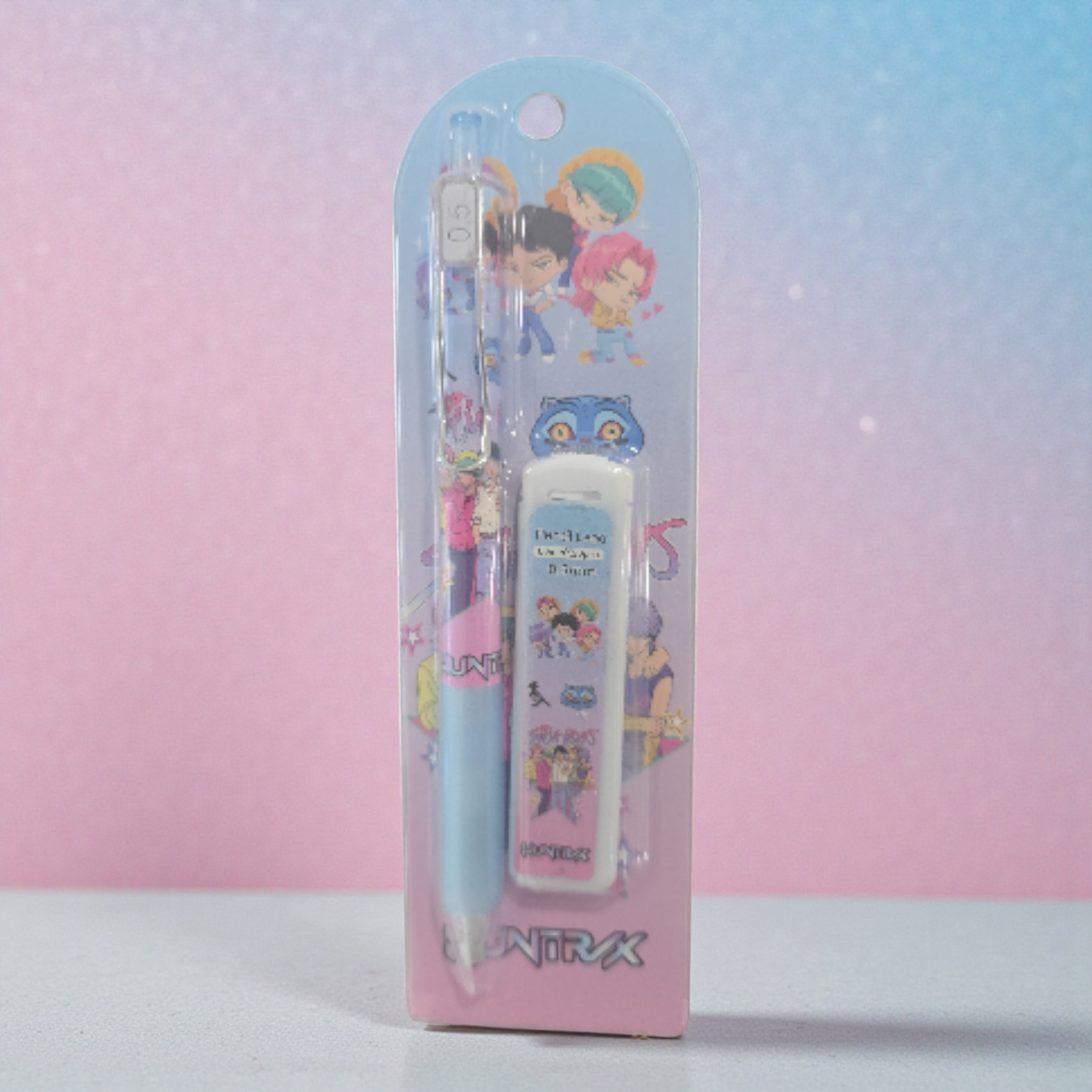 KPOP Demon Hunters Style Mechanical Pencil 4037 Set Cute Anime Stationery Smooth Writing Pen Gift Back to School Must-Have