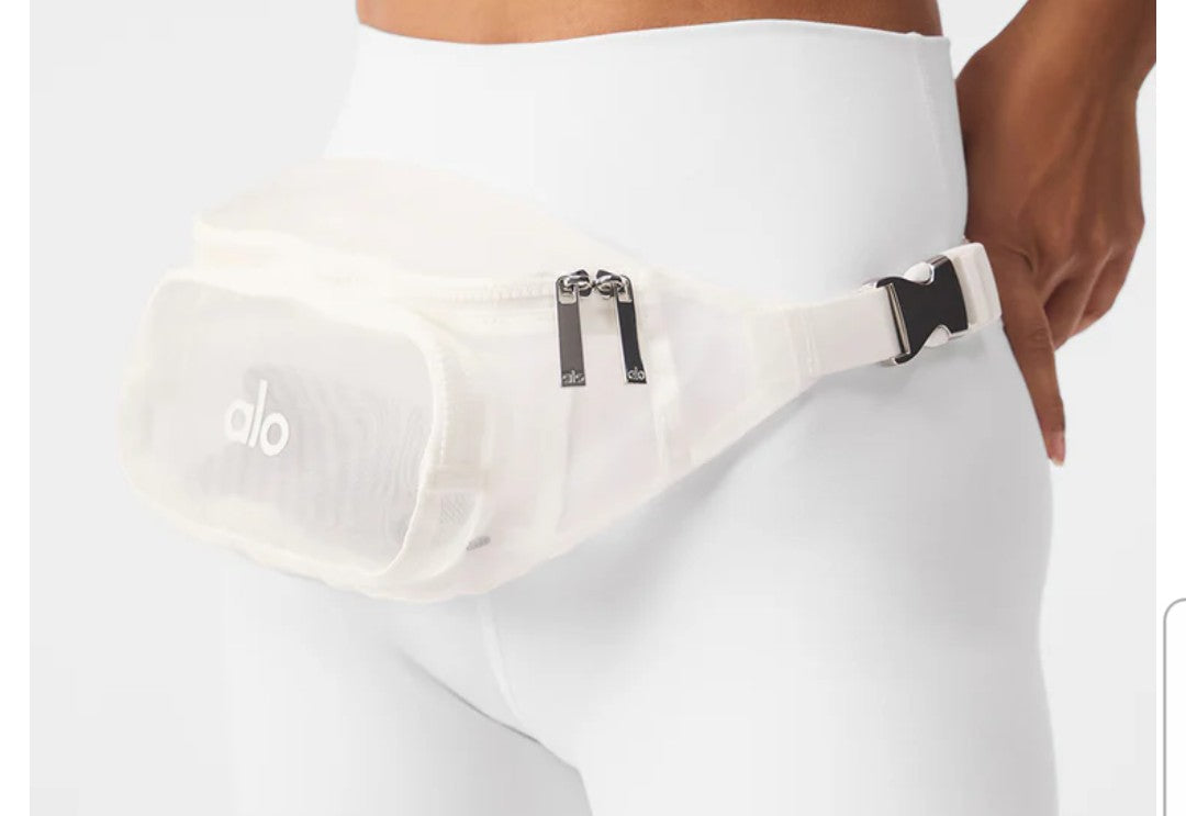 Alo Yoga Sheer Fanny Pack white
