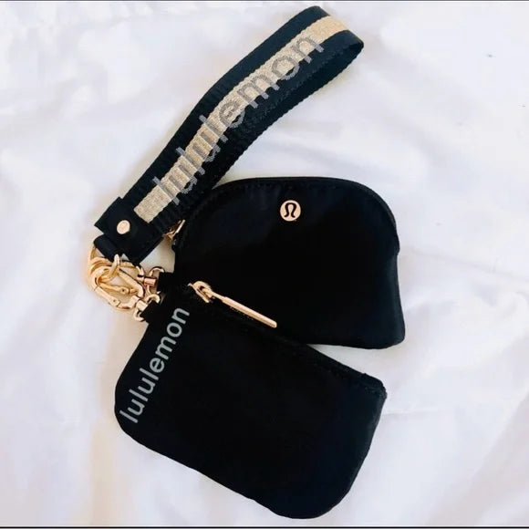 Lululemon Dual pouch wordmark wrislet  Wallet Keychain