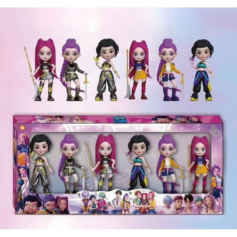 K-pop doll sets (total of 6 pieces) - statues, collectibles, toys, and Korean-style fashion dolls. An excellent gift for fans of Korean wave anime enthusiasts.