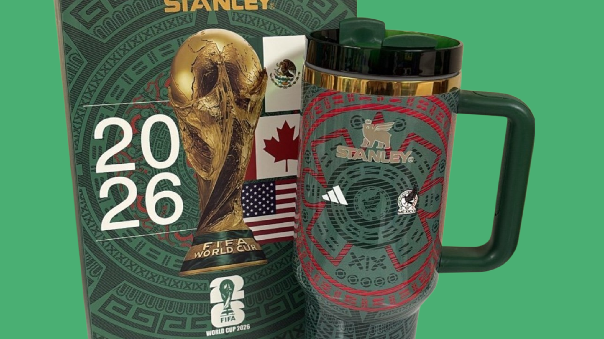 Custom 2026 FIFA World Cup Stanley Tumbler 40oz and Mexico Mascot cup