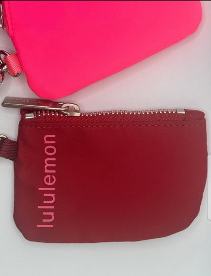 Lululemon Dual pouch wordmark wrislet  Wallet Keychain