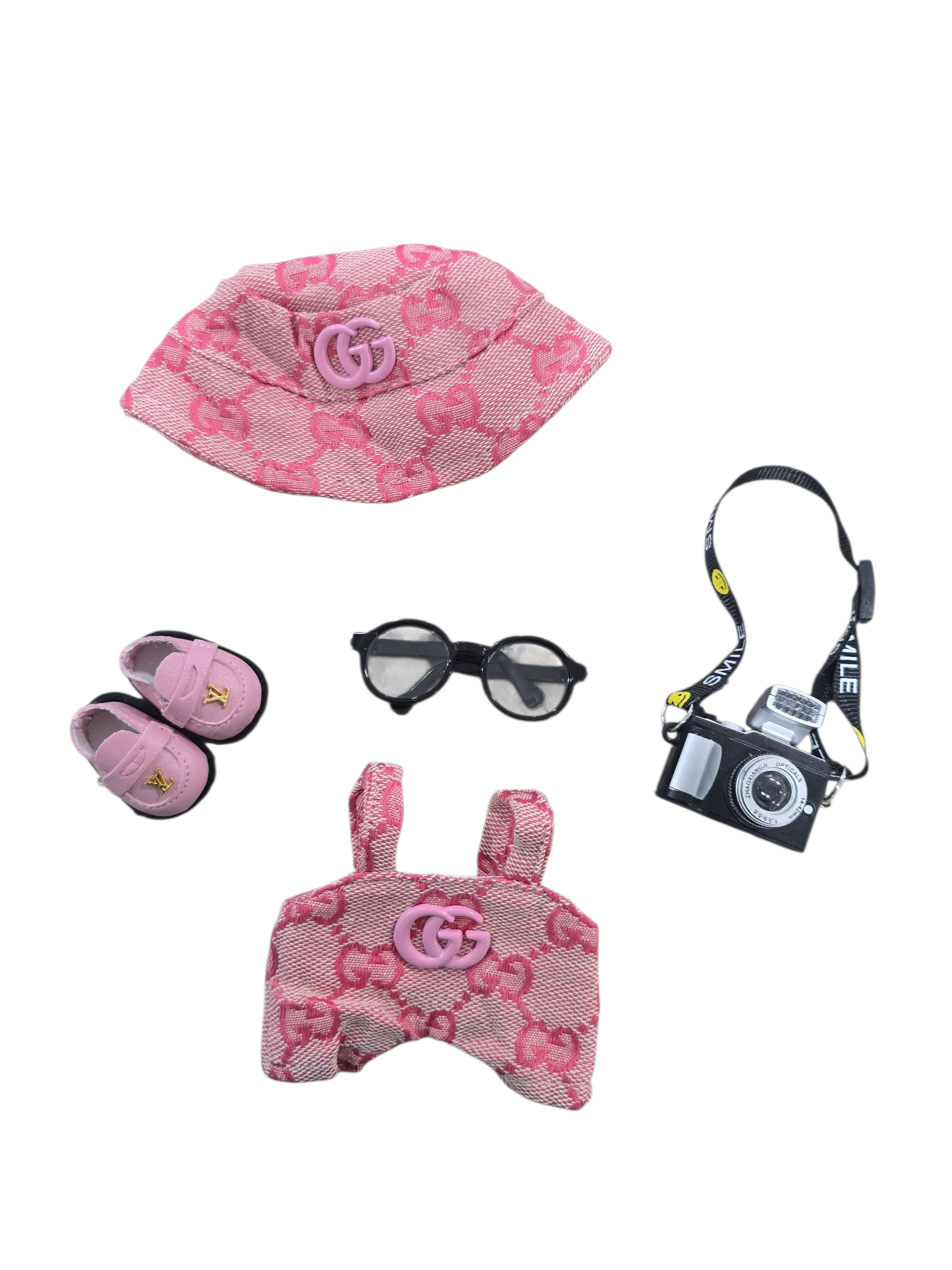 Doll designer clothes Accessories outfit pink color