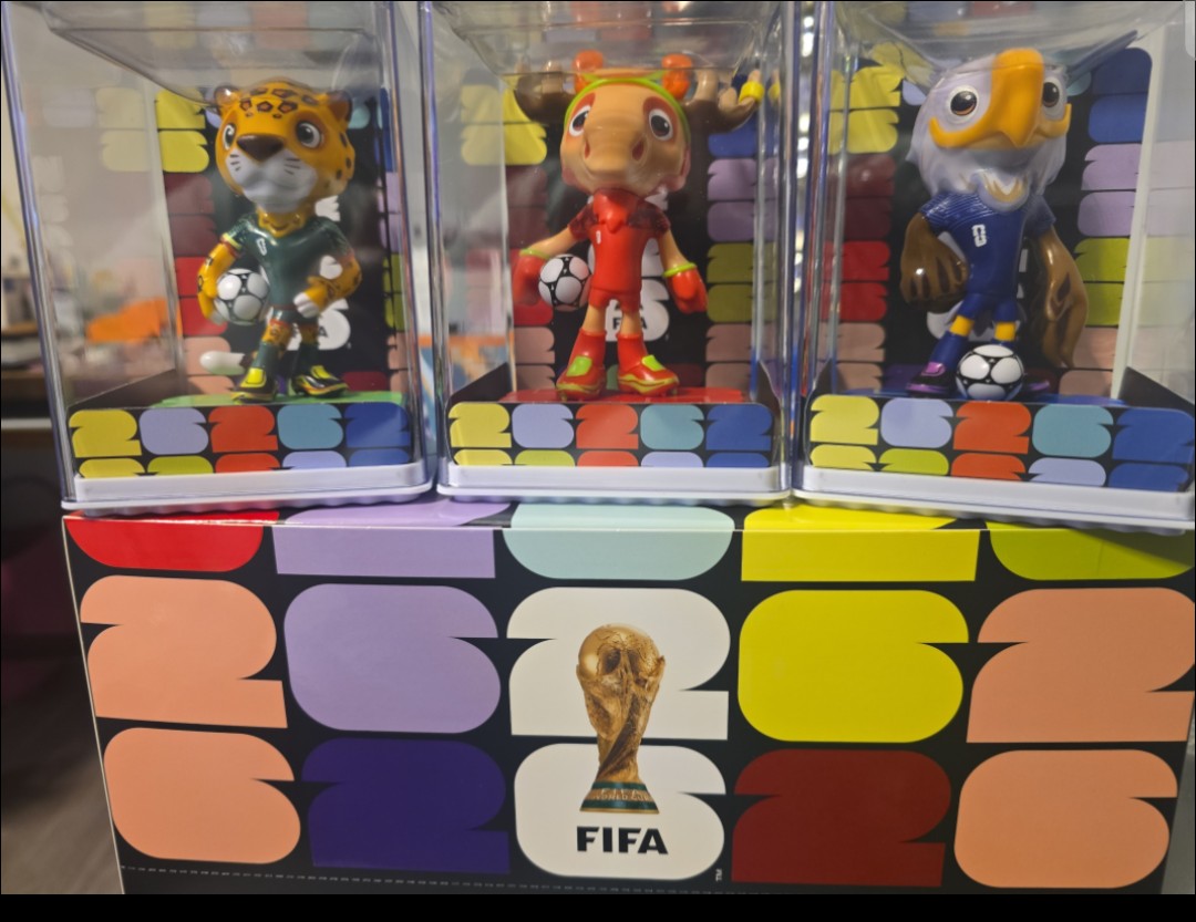 FIFA 2026 World Cup Official Licensed Mascots Figurines Set of 3 (Maple, Zayu & Clutch), Collectable Soccer Figures