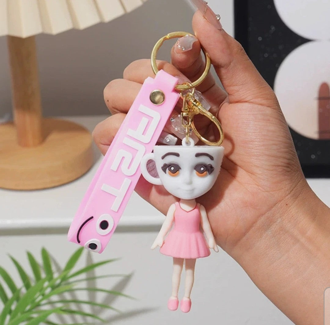 Italian Brainrot Figure Keychain Funny Hanging Pendants Tung Tung Sahur Ornament