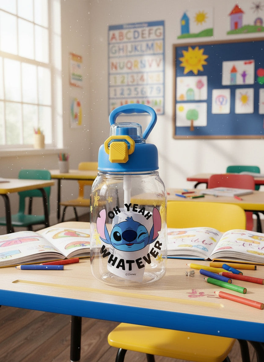 Stitch Water Plastic bottle 700ml Kids New