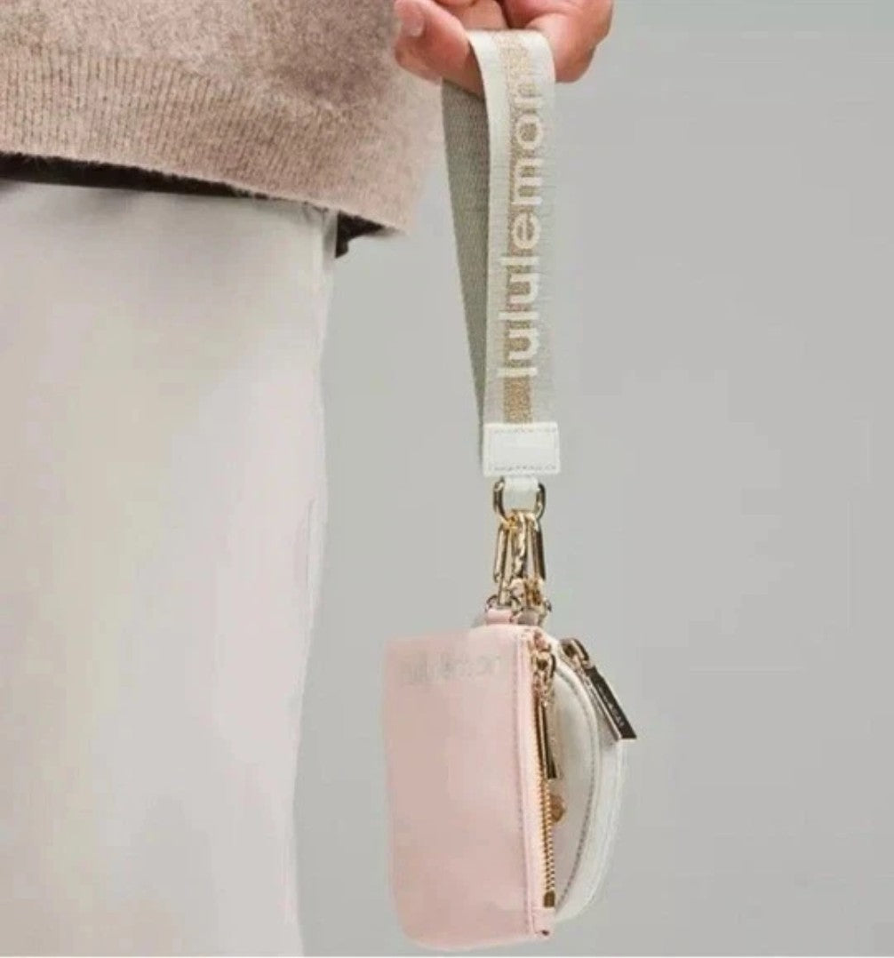Lululemon Dual pouch wordmark wrislet  Wallet Keychain