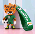 FIFA World Cup 2026 mascot keychain features a cartoon jaguar, commonly identified as Zayu, the mascot representing Mexico.