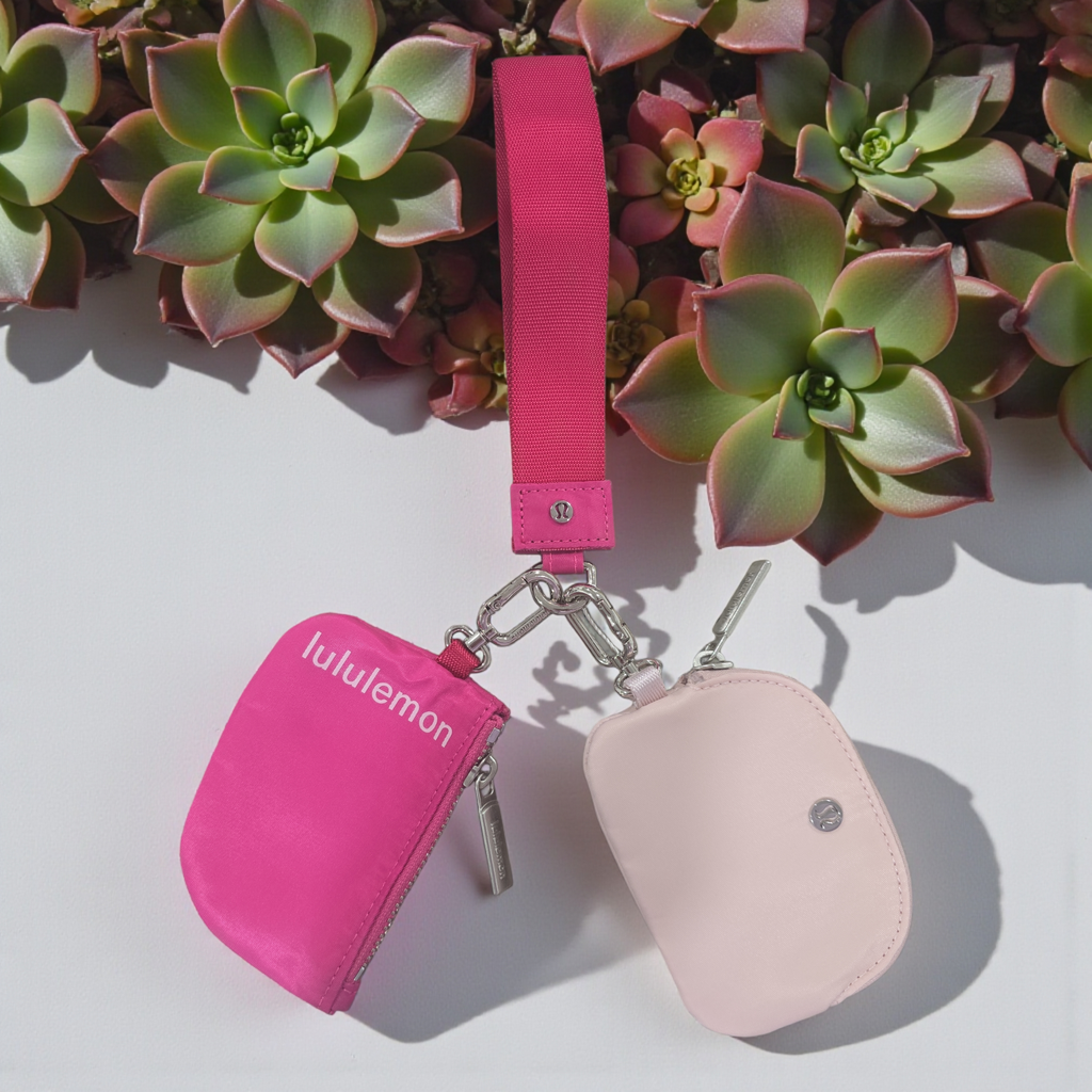 Dual pouch wordmark wrislet  Wallet Keychain
