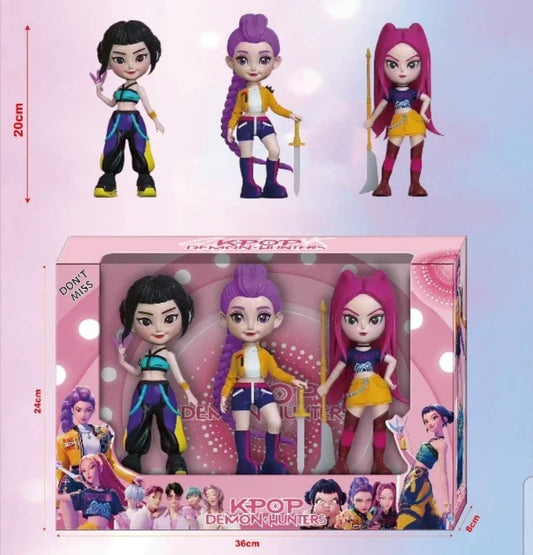3 Pcs/ Set K Pop Demon Hunters Girl Group Figure Series Blind Box Cute Shape Figurine Pvc Ornaments Model Toy Blind Boxes