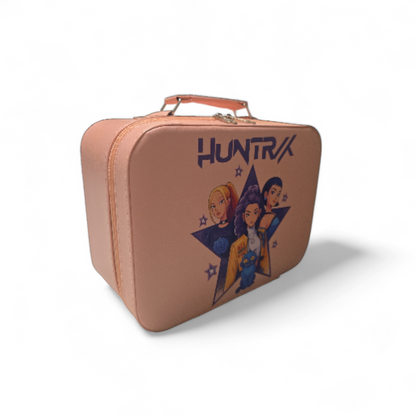 Kpop hunters 3d print design High Quality Zippered Pencil Folding Bag Makeup Luxury Elegant Cosmetic Bag with Mirror Storage Travel Cosmetic Bag