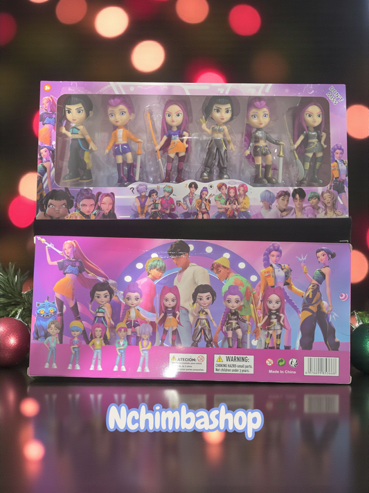 K-pop doll sets (total of 6 pieces) - statues, collectibles, toys, and Korean-style fashion dolls. An excellent gift for fans of Korean wave anime enthusiasts.