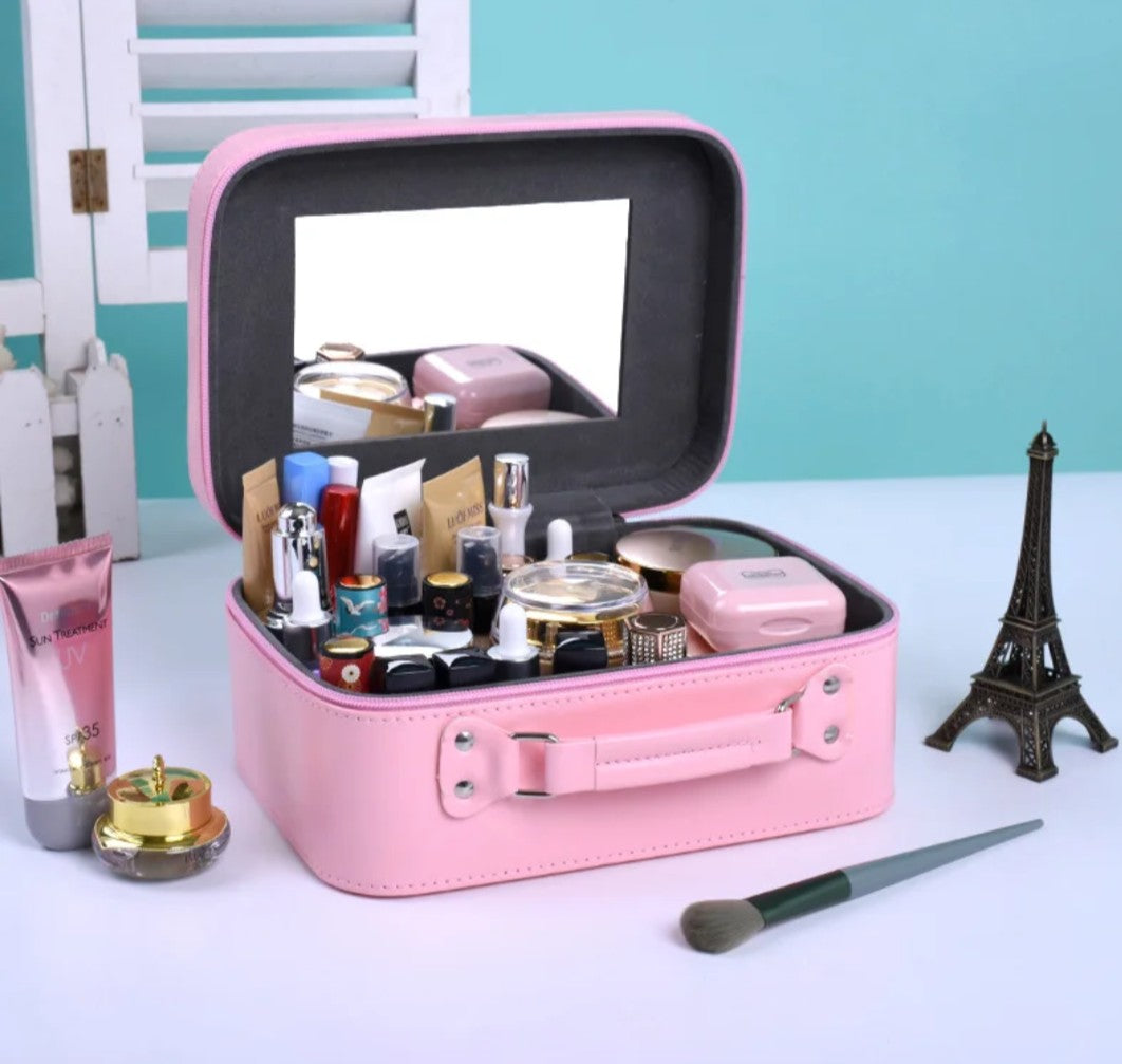 Kpop hunters 3d print design High Quality Zippered Pencil Folding Bag Makeup Luxury Elegant Cosmetic Bag with Mirror Storage Travel Cosmetic Bag