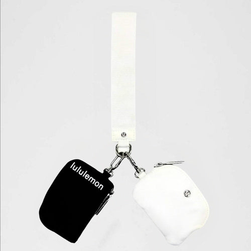 Dual pouch wordmark wrislet  Wallet Keychain