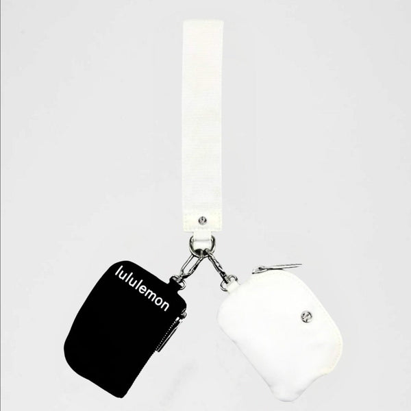 Dual pouch wordmark wrislet  Wallet Keychain