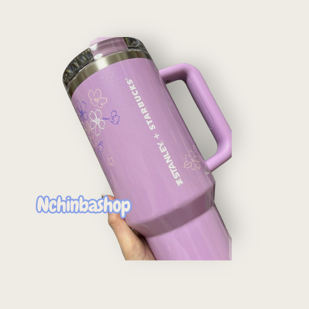 Limited Edition Lavender Sakura 40oz Tumbler Flowstate H2.0