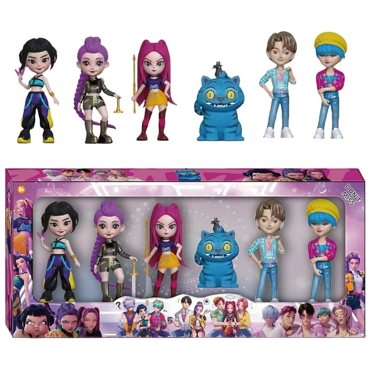 K-pop doll sets (total of 6 pieces) - statues, collectibles, toys, and Korean-style fashion dolls. An excellent gift for fans of Korean wave anime enthusiasts.