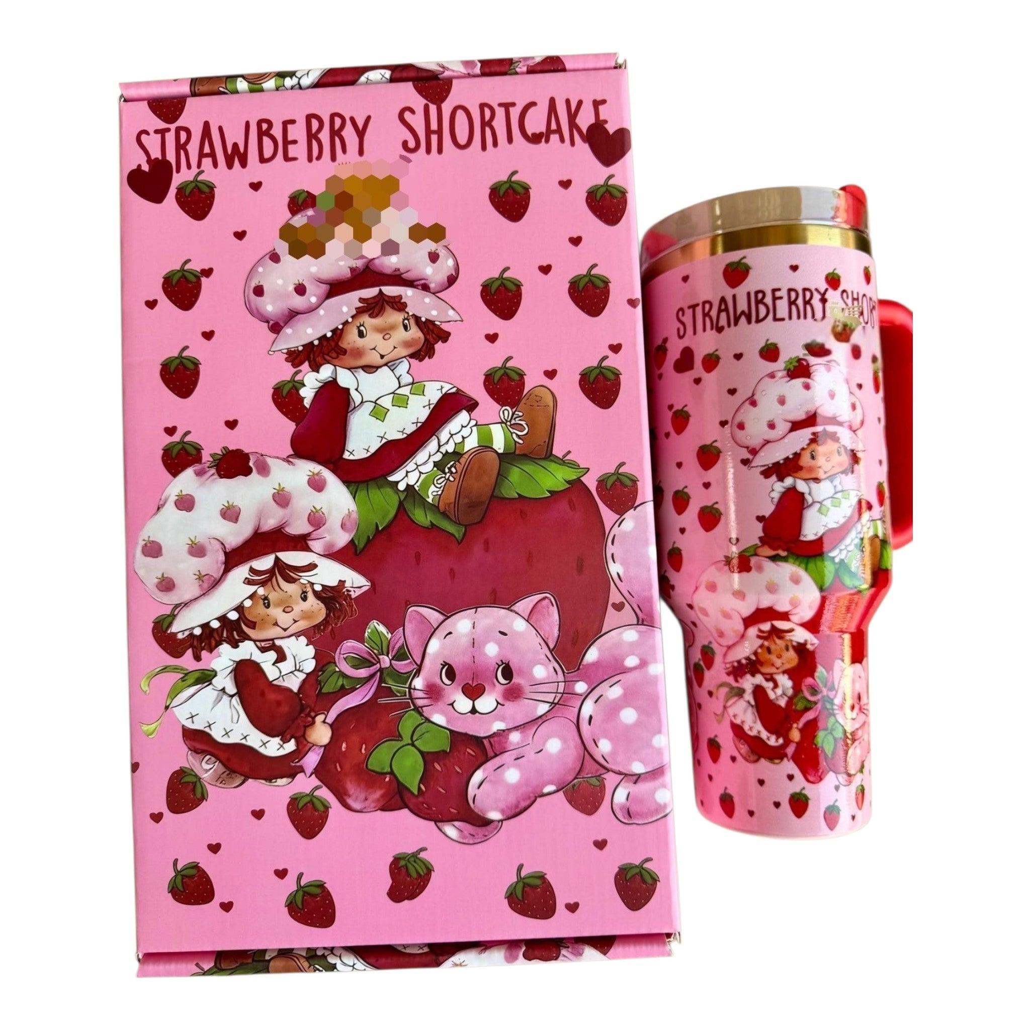 Strawberry shortcake cup customize tumbler 40oz collectible box and accesories
