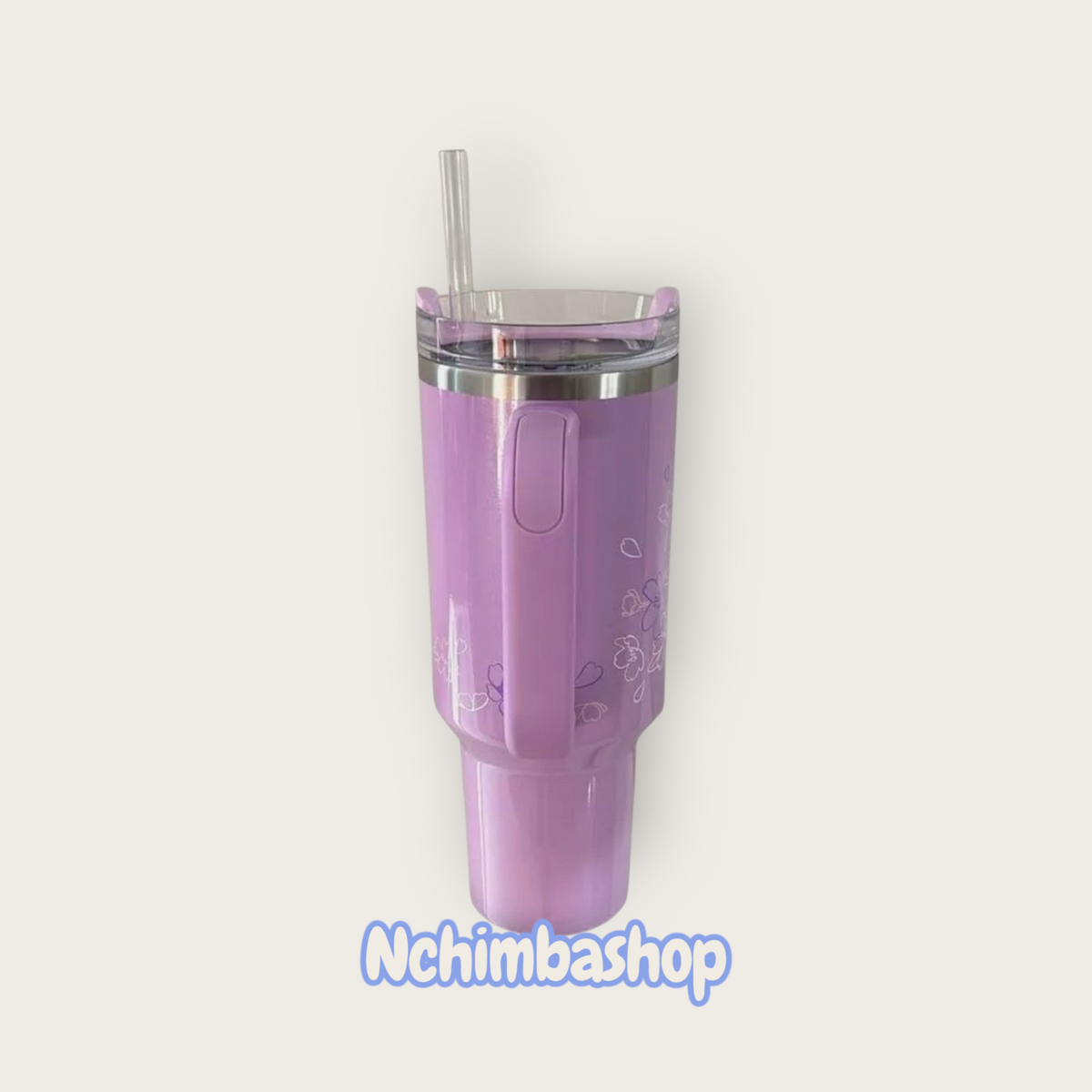 Limited Edition Lavender Sakura 40oz Tumbler Flowstate H2.0