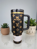 Custom design tumbler protour cup 40oz LV icon Laser Engraved new in box diferent colors