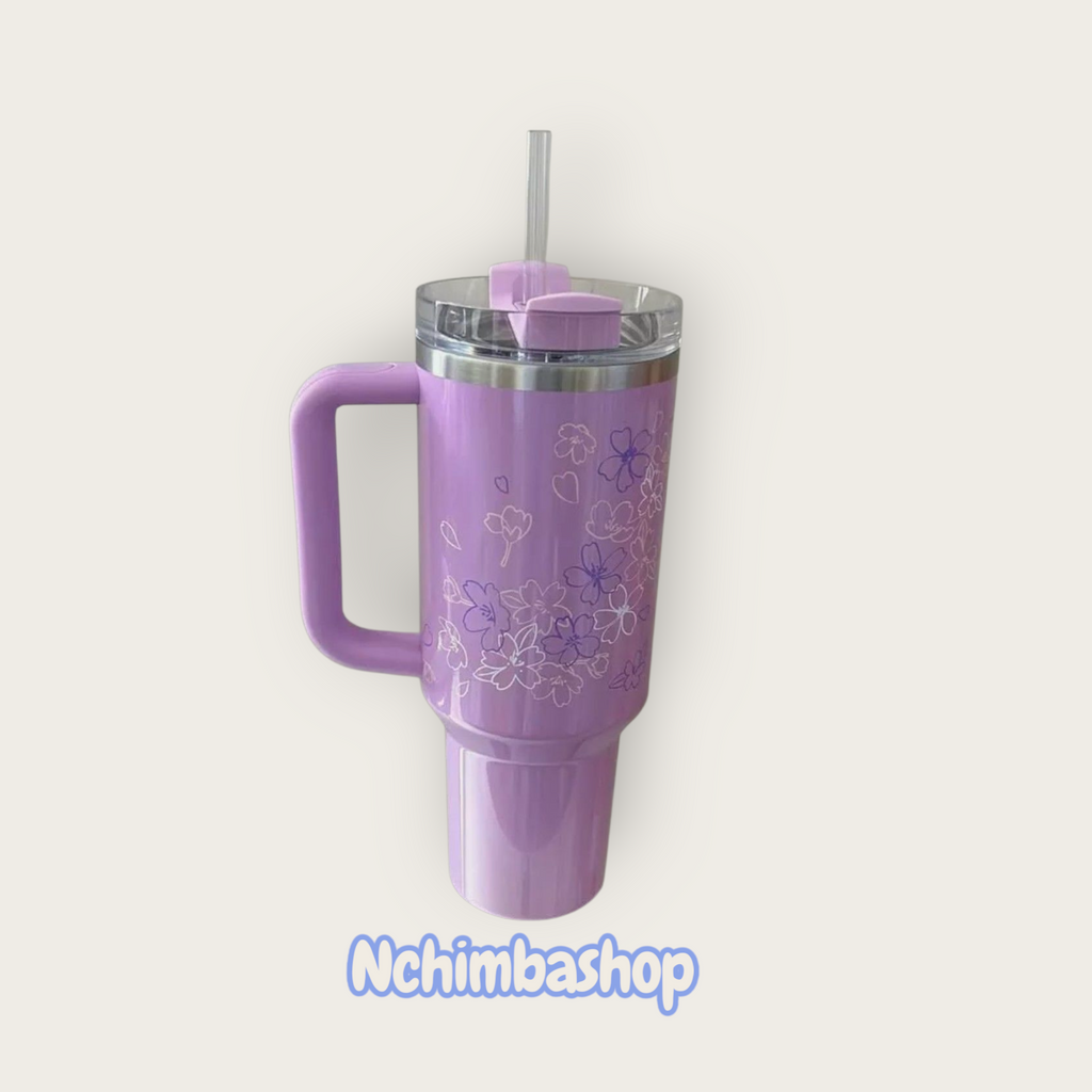Limited Edition Lavender Sakura 40oz Tumbler Flowstate H2.0