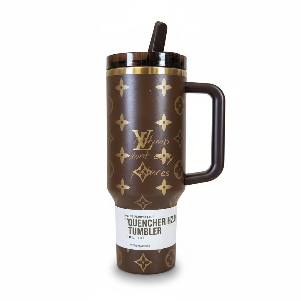 Custom design tumbler protour cup 40oz LV icon Laser Engraved new in box diferent colors