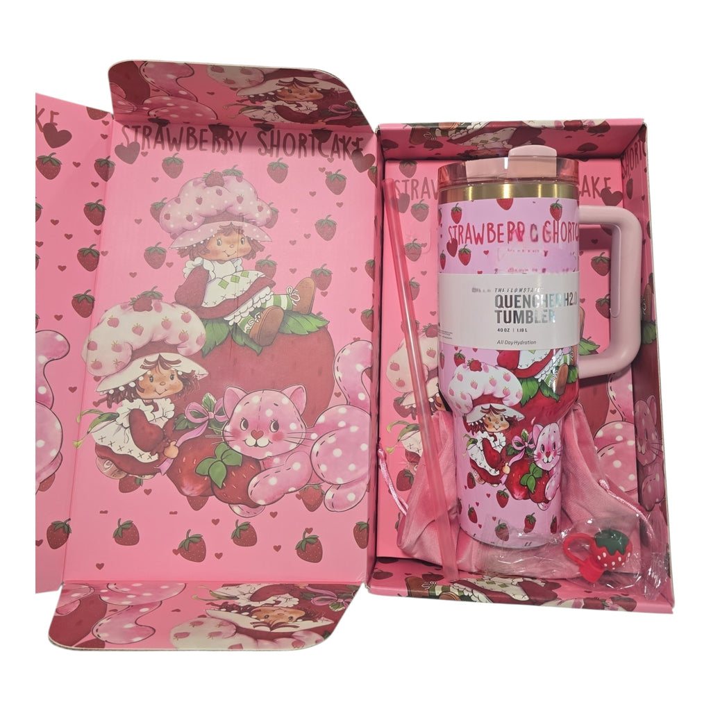Strawberry shortcake cup customize tumbler 40oz collectible box and accesories